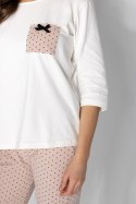 Piżama Eliza Ecru-Powder Pink L