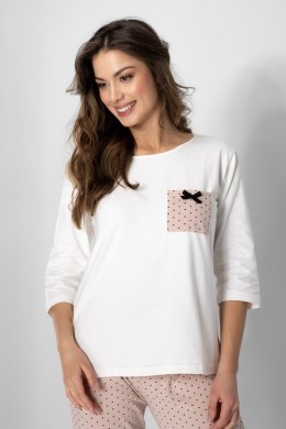 Piżama Eliza Ecru-Powder Pink M