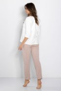 Piżama Eliza Ecru-Powder Pink M
