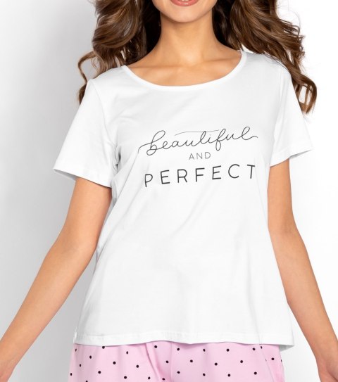 Piżama Flawless White-Pink L Piżama Flawless White-Pink L