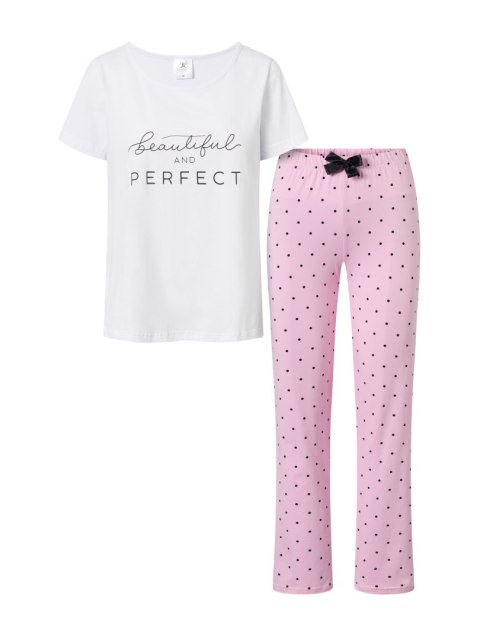 Piżama Flawless White-Pink L Piżama Flawless White-Pink L