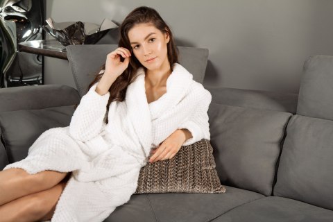 Szlafrok Magnolia Long Cream M Szlafrok Magnolia Long Cream M