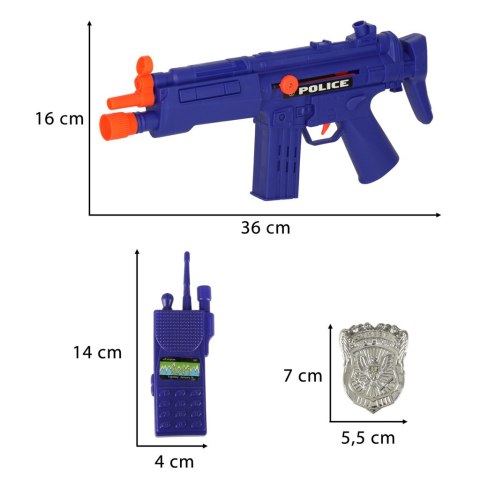 Zestaw policyjny małego policjanta pistolet karabin maska kajdanki akcesoria policyjne Zestaw policyjny małego policjanta pistolet karabin maska kajdanki akcesoria policyjne