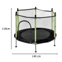 Trampolina ogrodowa dla dzieci siatka 110x140 cm zielona