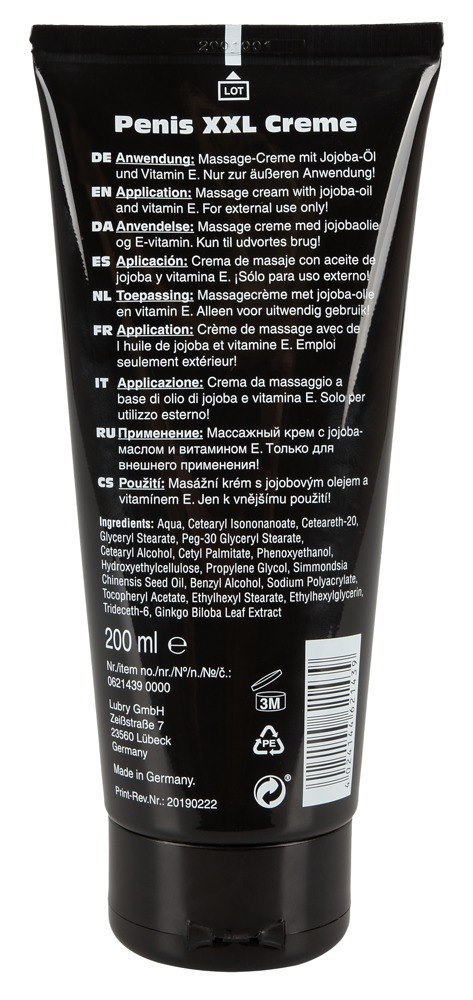 ŻEL PENIS ENLARGMENT CREAM 200 ML 13-7337 ŻEL PENIS ENLARGMENT CREAM 200 ML 13-7337