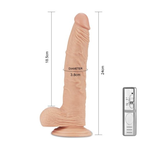 WIBRATOR 9.5" REAL EXTREME DILDO VIBRATING 24-0362