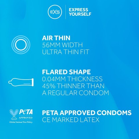 PREZERWATYWY 12 SZT. EXS AIR THIN 38-0016 PREZERWATYWY 12 SZT. EXS AIR THIN 38-0016