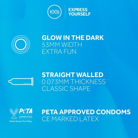 PREZERWATYWY 3 SZT. EXS GLOW 38-0004 PREZERWATYWY 3 SZT. EXS GLOW 38-0004