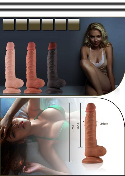 8.5"" Real Extreme Dildo Flesh 8.5"" Real Extreme Dildo Flesh