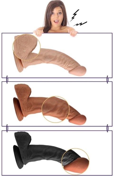 8.5"" Real Extreme Dildo Flesh 8.5"" Real Extreme Dildo Flesh