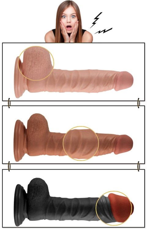 8.5"" Real Extreme Vibrating Dildo Flesh 8.5"" Real Extreme Vibrating Dildo Flesh