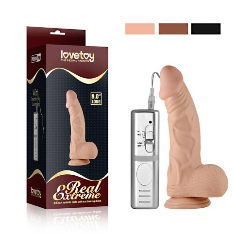 9"" Real Extreme Vibrating Dildo Flesh 9"" Real Extreme Vibrating Dildo Flesh