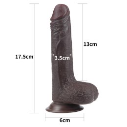 7'' Sliding Skin Dual Layer Dong - Black