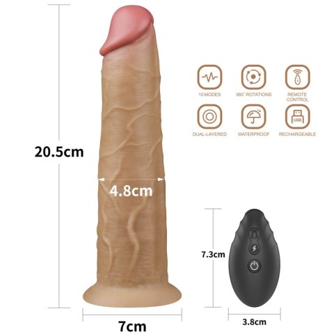8.0'' Dual Layered Platinum Silicone Rotator 8.0'' Dual Layered Platinum Silicone Rotator