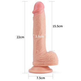 8.5'' Dual layered Platinum Silicone Cock