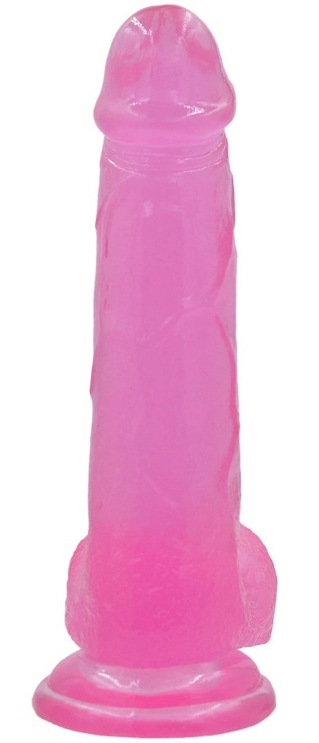 8"" Jelly Studs Crystal Dildo Large Pink 8"" Jelly Studs Crystal Dildo Large Pink