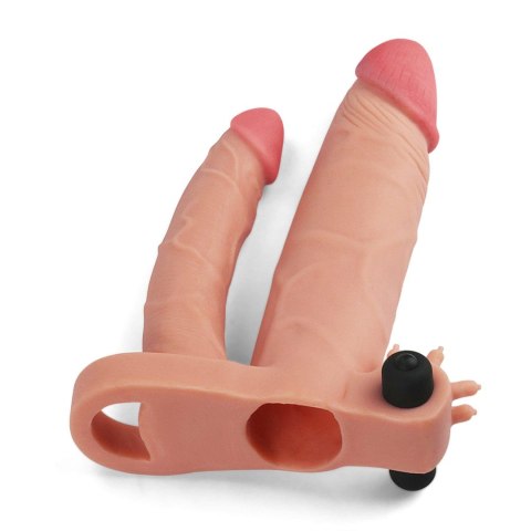 Add 1"" Pleasure X Tender Vibrating Double Penis Sleeve Add 1"" Pleasure X Tender Vibrating Double Penis Sleeve