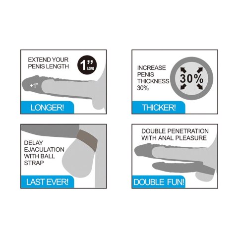 Add 1"" Pleasure X Tender Vibrating Double Penis Sleeve Add 1"" Pleasure X Tender Vibrating Double Penis Sleeve