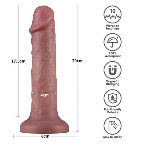 8'' Vibrating Dual Density Power Cock 8'' Vibrating Dual Density Power Cock