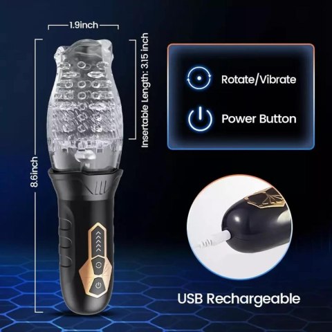 Rotating and vibrating masturbator Rotating and vibrating masturbator