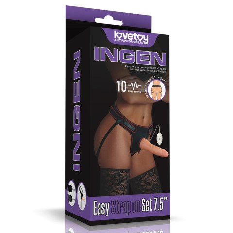 Vibrating Easy Strapon Set 7.5'' Vibrating Easy Strapon Set 7.5''