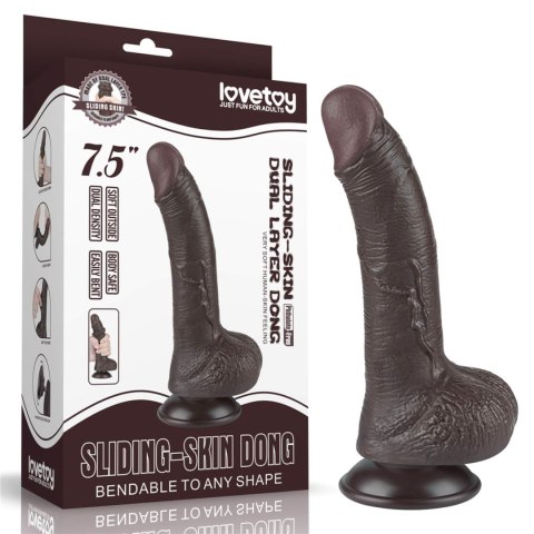 7.5'' Sliding Skin Dual Layer Dong Black 7.5'' Sliding Skin Dual Layer Dong Black