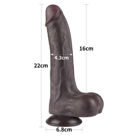 8.5'' Sliding Skin Dual Layer Dong Black 8.5'' Sliding Skin Dual Layer Dong Black