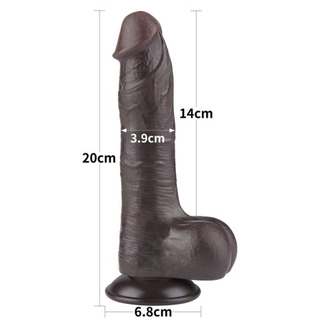 8'' Sliding Skin Dual Layer Dong Black 8'' Sliding Skin Dual Layer Dong Black