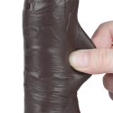 8'' Sliding Skin Dual Layer Dong Black