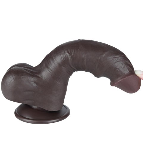8'' Sliding Skin Dual Layer Dong Black 8'' Sliding Skin Dual Layer Dong Black