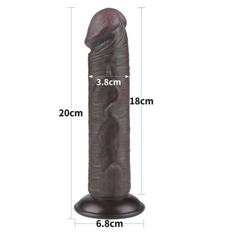 8'' Sliding Skin Dual Layer Dong Black 8'' Sliding Skin Dual Layer Dong Black