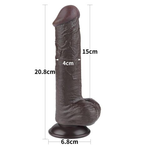8'' Sliding Skin Dual Layer Dong Black 8'' Sliding Skin Dual Layer Dong Black