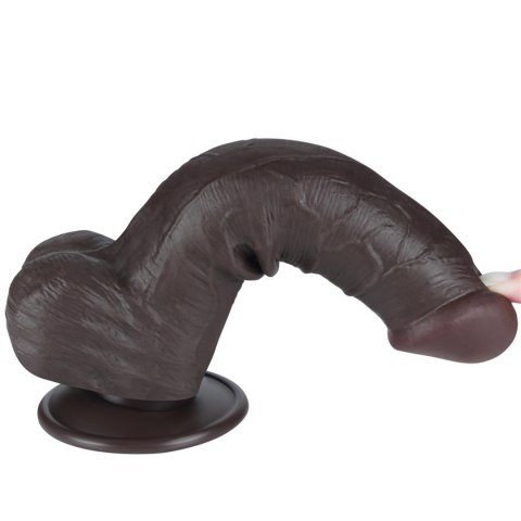 8'' Sliding Skin Dual Layer Dong Black 8'' Sliding Skin Dual Layer Dong Black
