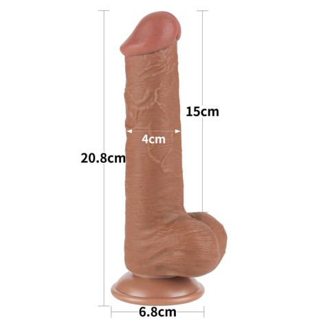 8'' Sliding Skin Dual Layer Dong Brown
