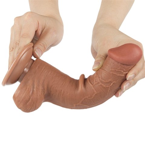 8'' Sliding Skin Dual Layer Dong Brown