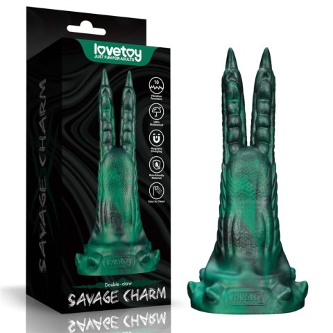 Savage Charm Double-Claw Vibrating Silicone Dildo Savage Charm Double-Claw Vibrating Silicone Dildo