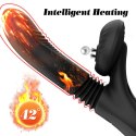 Silicone Vibrator 7 Powerful Modes - Licking,
Thrusting and Heating, Black