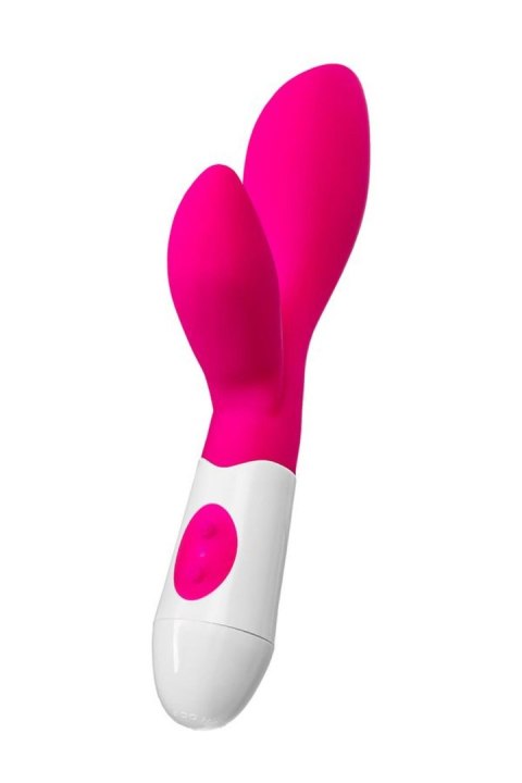 A-TOYS, Vibrator Lilu with Clitoral Stimulator, Silicone, Pink, 20 cm, 10 speeds, 2xAAA