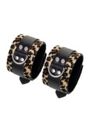 Anonymo handcuffs, PU leather, print, 19.5 cm