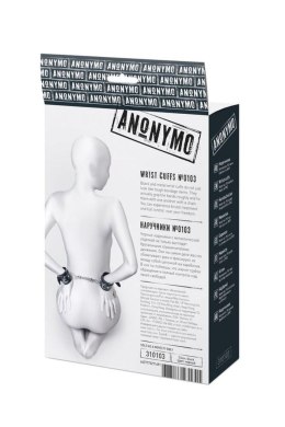 Anonymo handcuffs, PU leather, black