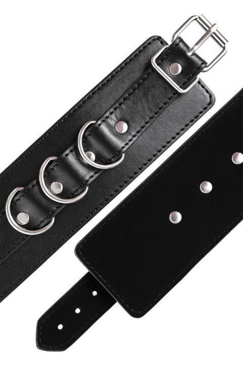 Anonymo handcuffs, PU leather, black