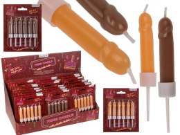 Zestaw Świeczek Penisy z Plastikową Podstawką