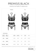 Premisis Black otwarty komplet 3-częściowy 2XL/3XL