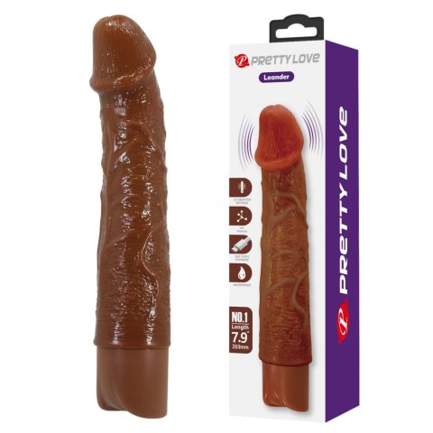 Pretty Love Osric Realistic Vibrating Dildo (Brown Edition)