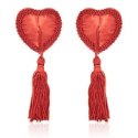 Bielizna-Heart Nipples Tassels RED