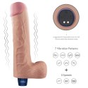 10" REAL SOFTEE Rechargeable TPE Vibrating Dildo(Flesh)
