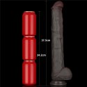 14.5'' Dual Layered Bendable Silicone Cock XXL(Black)