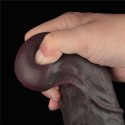 14.5'' Dual Layered Bendable Silicone Cock XXL(Black)