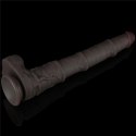16'' Dual Layered Bendable Silicone Cock XXL(Black)