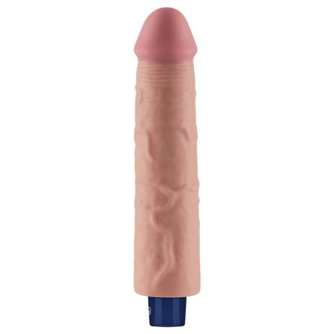 9.5" REAL SOFTEE Rechargeable TPE Vibrating Dildo(Flesh)